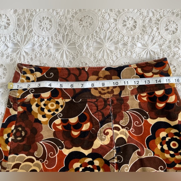 Vintage Y2K bebop and Wally floral paisley corduroy 70s skirt - Picture 6 of 7